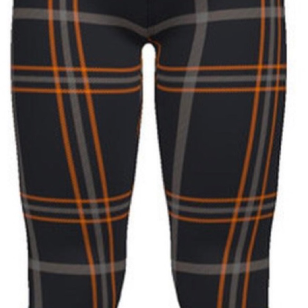 Lularoe Leggings Plaid Black & Orange SF Giants